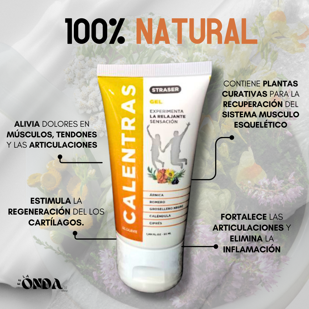 Calentras - Gel natural para el dolor muscular